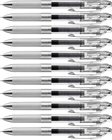 Pentel Roller Kalem Likit-Jel 0,5Mm İğne Uçlu Mekanizmalı Siyah (12 Li Paket) Bln75Tl-Ax