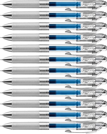 Pentel Roller Kalem Likit-Jel 0,5Mm İğne Uçlu Mekanizmalı Mavi (12 Li Paket) Bln75tl-cx