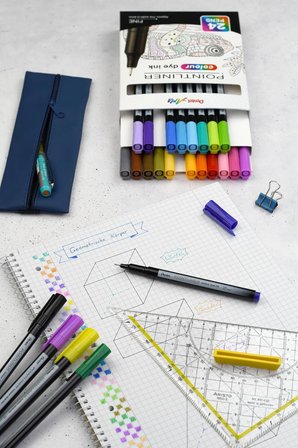 Pentel Fiber Uçlu Boya Kalemi 0.4 Mm Fineliner 12 Renk
