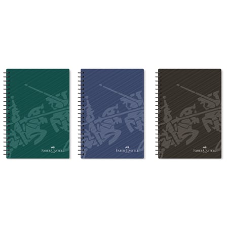 Faber-Castell Defter Spiralli Plastik Kapak Klasik 80 Yaprak Çizgili (3 Lü Paket) 5075000497000