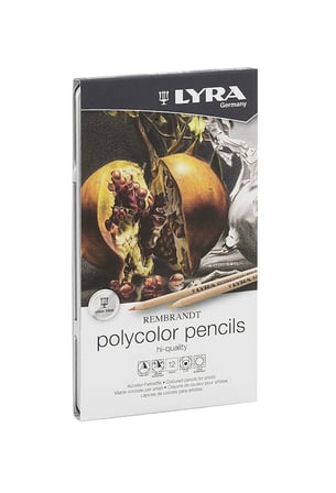 Lyra Rembrandt Polycolor Sanatsal Kuru Boya Kalemi 12 Renk Metal Kutu