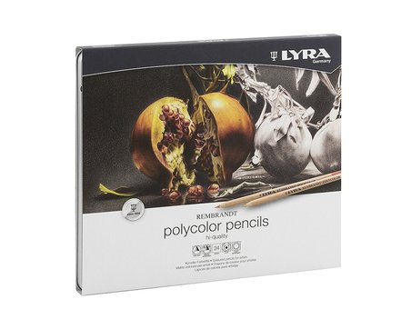 Lyra Rembrandt Polycolor Sanatsal Kuru Boya Kalemi 24 Renk Metal Kutu