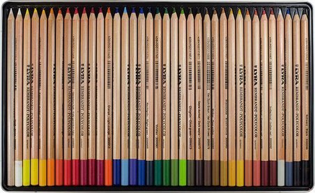 Lyra Rembrandt Polycolor Sanatsal Kuru Boya Kalemi 36 Renk Metal Kutu