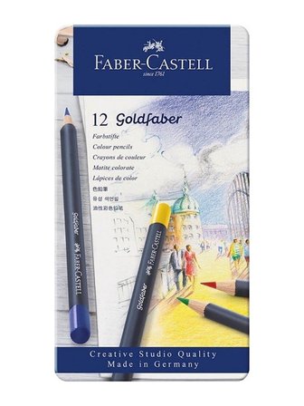 Faber-Castell Creative Studio Goldfaber Colored Kuru Boya Kalemi 12 Renk