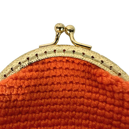 Uretti - Öznur 7392 El Örgüsü Düz Renk Mini Bozuk Para Cüzdanı