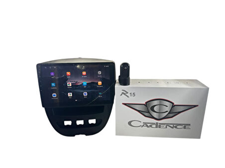 PEUGEOT 107 2005-2014 CADENCE R15 (DVR KAYIT CİHAZI HEDİYE) PRO OEM MULTİMEDİA