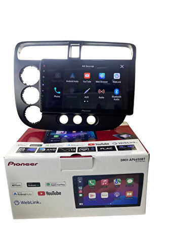 Honda Civic VTECH 2 PİONEER 4-64 TAM PROFESYONEL OEM MULTİMEDİA