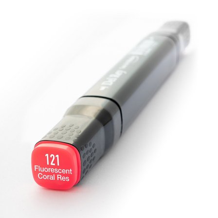 Del Rey Twin Marker Kalem F121 Fluoresc Coral Red 14 01