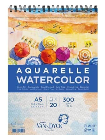 Van Dyck Aquarelle Sulu Boya Defteri A5 300gr 20 Yaprak