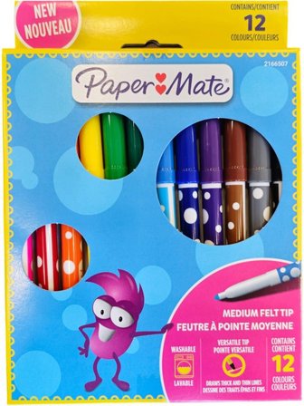 Paper Mate Keçeli Boya Kalemi 12 Renk