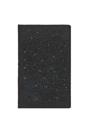 Gıpta Siyah Cream İp Dikişli Deri Kapak Not Defteri 13X21Cm 120 Yaprak Noktalı (Karışık Renk, 1 Adet)