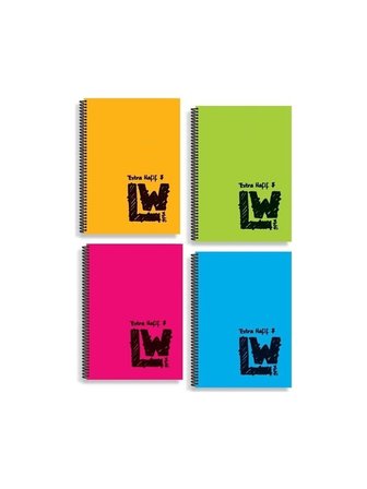 Gıpta Spiralli Defter Lw Plastik Kapak Çizgili 80 Yaprak A4 (2 Li Paket) 1950