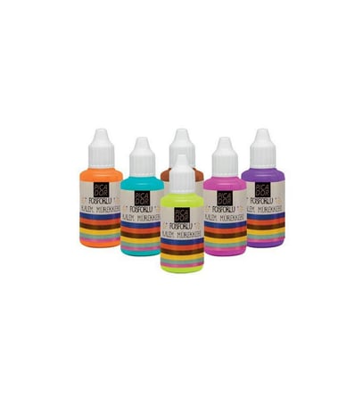 Picador Fosforlu Kalem Mürekkebi 25 Ml Karışık Renk (6 Lı Paket)