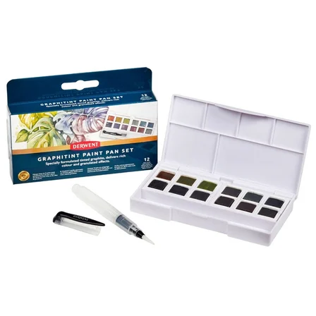 Derwent Graphitint Paint Pan Seti 12 Renk