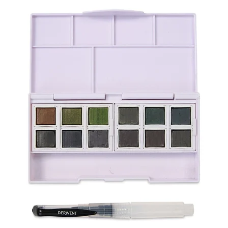Derwent Graphitint Paint Pan Seti 12 Renk