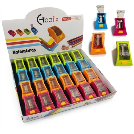 Bafix Kalemtıraş Otomatik Kapaklı Çiftli Bfx-Sy1034 (24 Lü Paket)