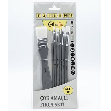 Bafix Fırça Seti Gri (1,2,4,6,8,10,12) 7 Li Fır0001