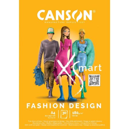 Canson Xsmart Fashion Design Çizim Defteri A4 180 Gram 30 Yaprak