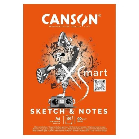 Canson XSmart Sketch Notes A4 50 Yaprak 90 Gram Çizim Defteri C300001567