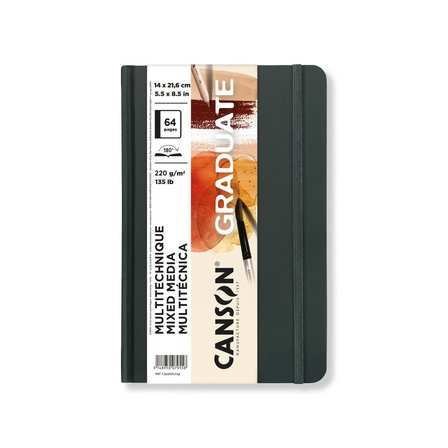 Canson Grd Mix Sert Kapak Çizim Defteri Nat 220 Gram Dikey 14X21,6Cm 64 Sayfa