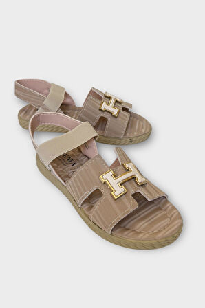 Kadın Önü ve Arkası Açık Yazlık Sandalet VİZON