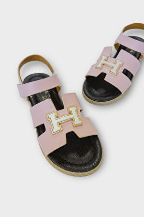 Kadın Önü ve Arkası Açık Yazlık Sandalet PUDRA