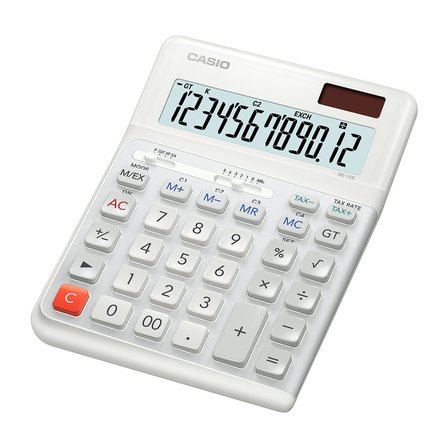 Casio Hesap Makinesi 12 Hane De-12E-We Masaüstü