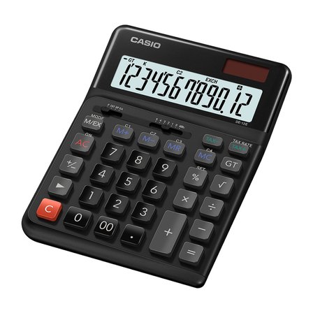 Casio Hesap Makinesi 12 Hane De-12E-Bk Siyah Masaüstü
