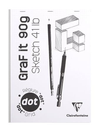 Clairefontaine Dot Grid A4 80 Yaprak 90Gr Eskiz Defteri (Karışık Renk, 1 Adet)