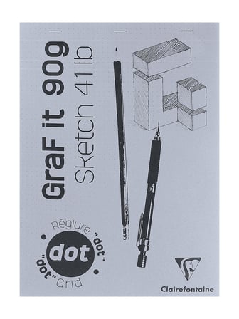 Clairefontaine Dot Grid A4 80 Yaprak 90Gr Eskiz Defteri (Karışık Renk, 1 Adet)