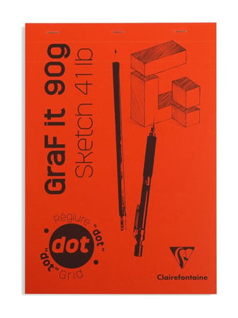Clairefontaine Dot Grid A4 80 Yaprak 90Gr Eskiz Defteri (Karışık Renk, 1 Adet)
