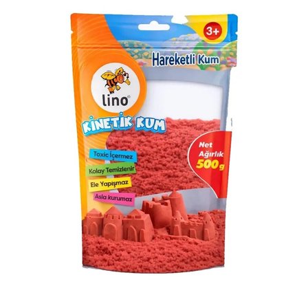 Lino Kinetik Kum 500 Gr Kırmızı Doypack