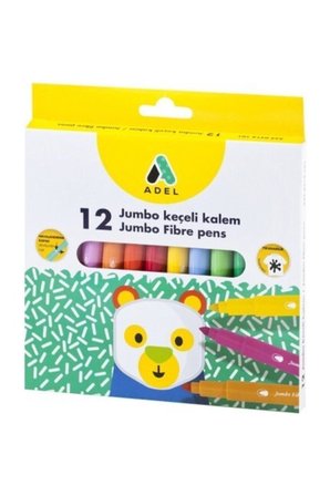Adel Keçeli Kalem Jumbo 12 Renk 2220 000001