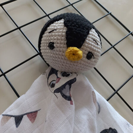 MARS BABY Bebek Amigurumi Örgü Çıngırak Penguen Uyku Arkadaşı