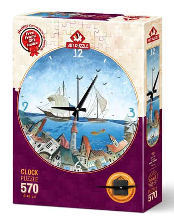 Art Puzzle 570 Parça Saat Puzzle Su Şehri Saat 5103