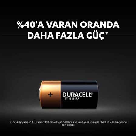 Duracell CR123A 3V Lityum Pil 2'li