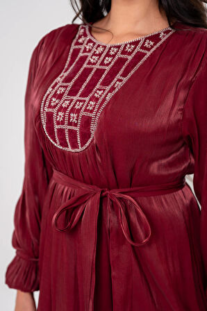 Taş işlemeli Kemer Detaylı Bluz BLZ16086