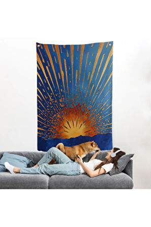 Soyut Güneş Duvar Örtüsü-7582