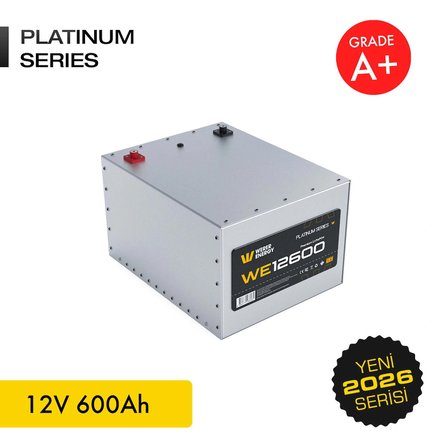 12V 600Ah LiFePO4 Platinum Series Bluetooth'lu Lityum Demir Fosfat Akü/Batarya