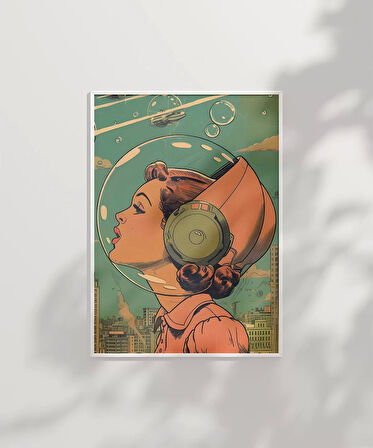 Çerçevesiz Poster Uzay Kadınları