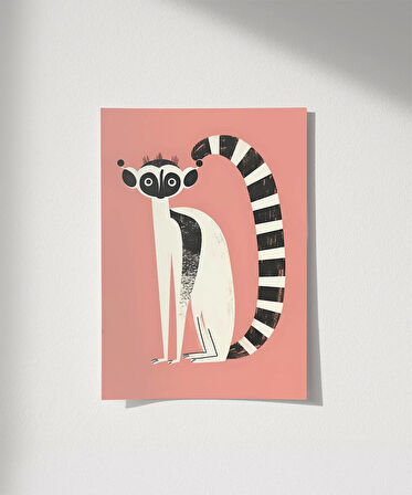 Çerçevesiz Poster Lemur Günlükleri