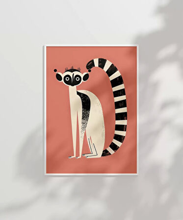 Çerçevesiz Poster Lemur Günlükleri