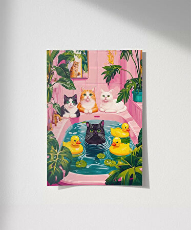 Çerçevesiz Poster Köpük Partisi Başlasın