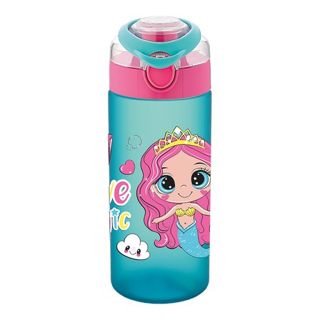 Noki Kids Su Matarası (Suluk) Aparatlı Desenli 500 Ml (Karışık Renk 1 Adet)