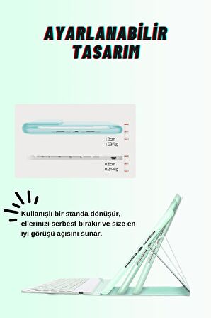 Qpen iPad Pro 9.7 inç  Uyumlu Klavyeli Tablet Kılıfı