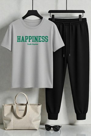 Unisex Happines 2'li Eşofman Takımı