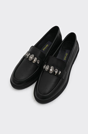 Hakiki Deri Kadın Tokalı Casual Ayakkabı