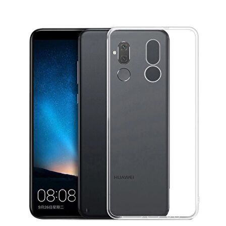 Gpack Huawei Mate 20 Lite Kılıf Süper Silikon Arka KorumaNano Glass 