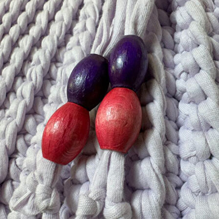 Uretti - Emine 9106 El Örgüsü Hasır Görünümlü Penye Kumaş Omuz Çantası - 26 x 19