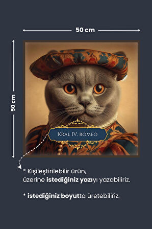 Scottish Fold Kedi Posteri, Scottish Kedi Posteri, Akıllı Kağıt Premium Poster, Yapay Zeka Tasarım